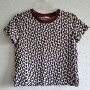 Zara Trafaluc Knitted Pattern Crop